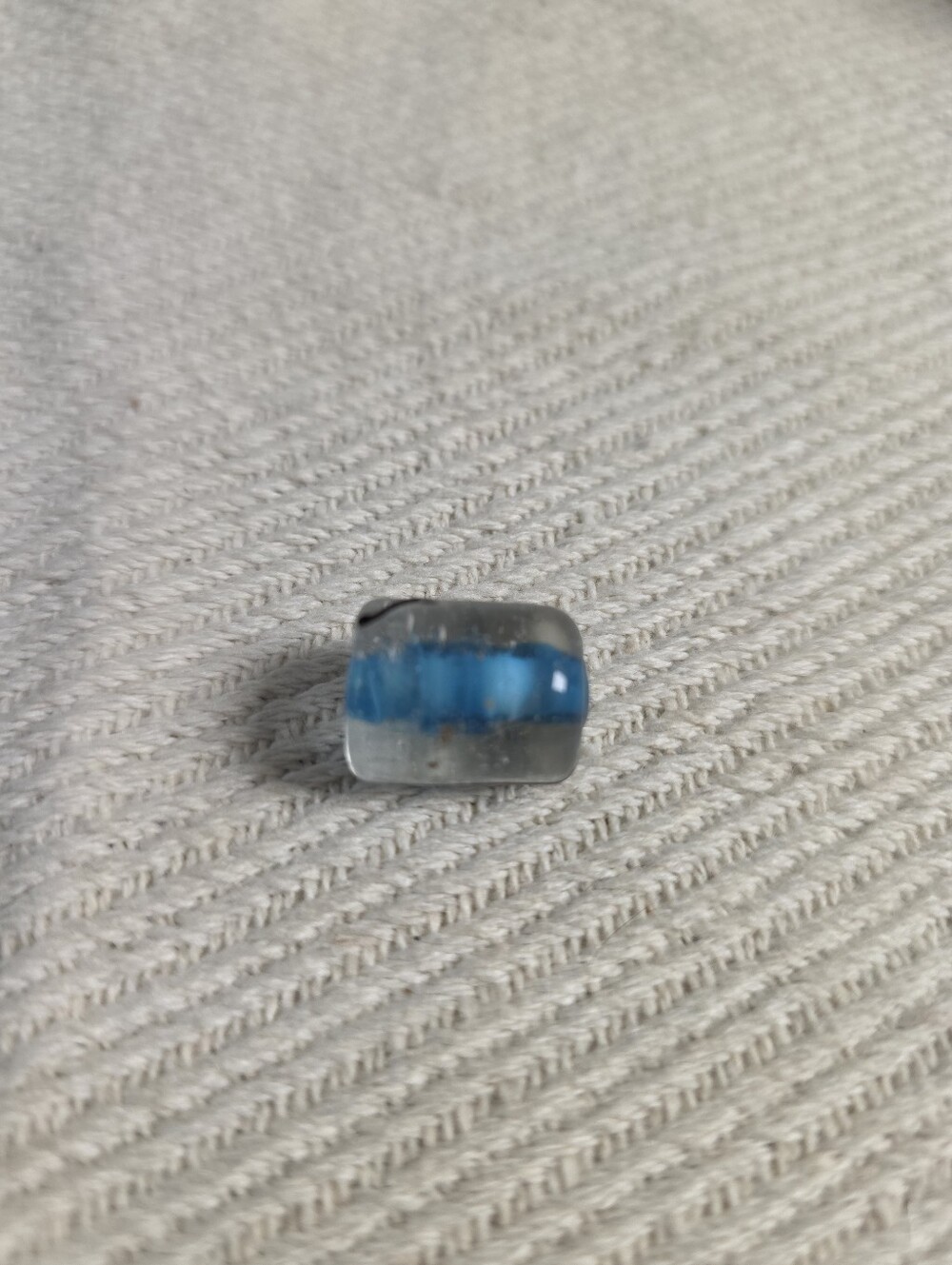 Clear/Blue Glass Beads